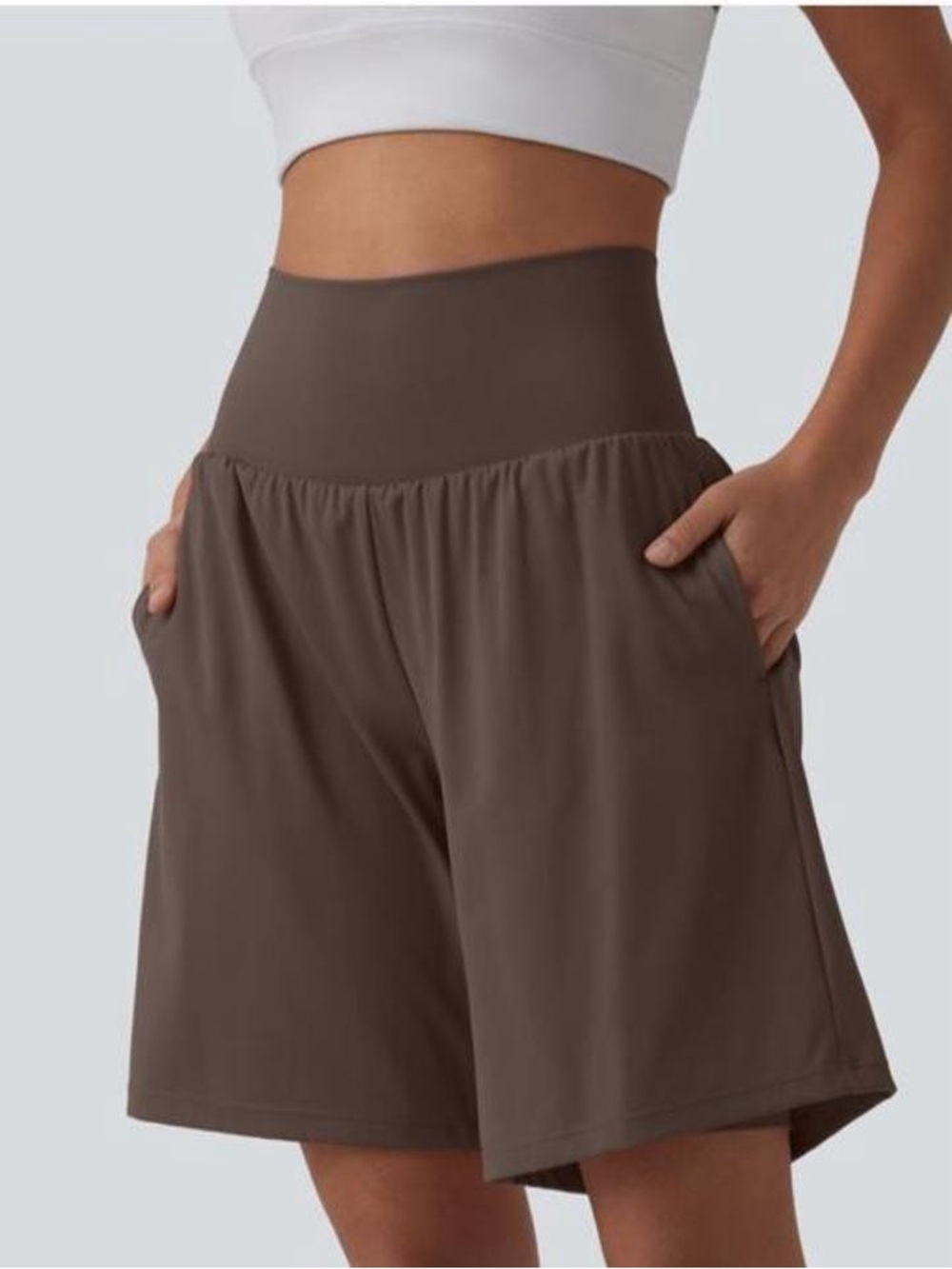 HALARA SoftlyZero High-Waist Wide-Leg Yoga Shorts